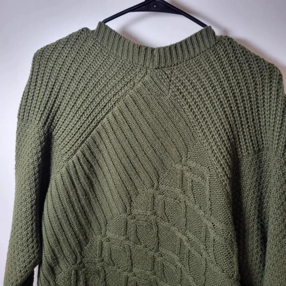 Blugirl Blumarie Green Knit Cardigan | Fall Knit Cardigan | Large Cardigan - Picture 9 of 11